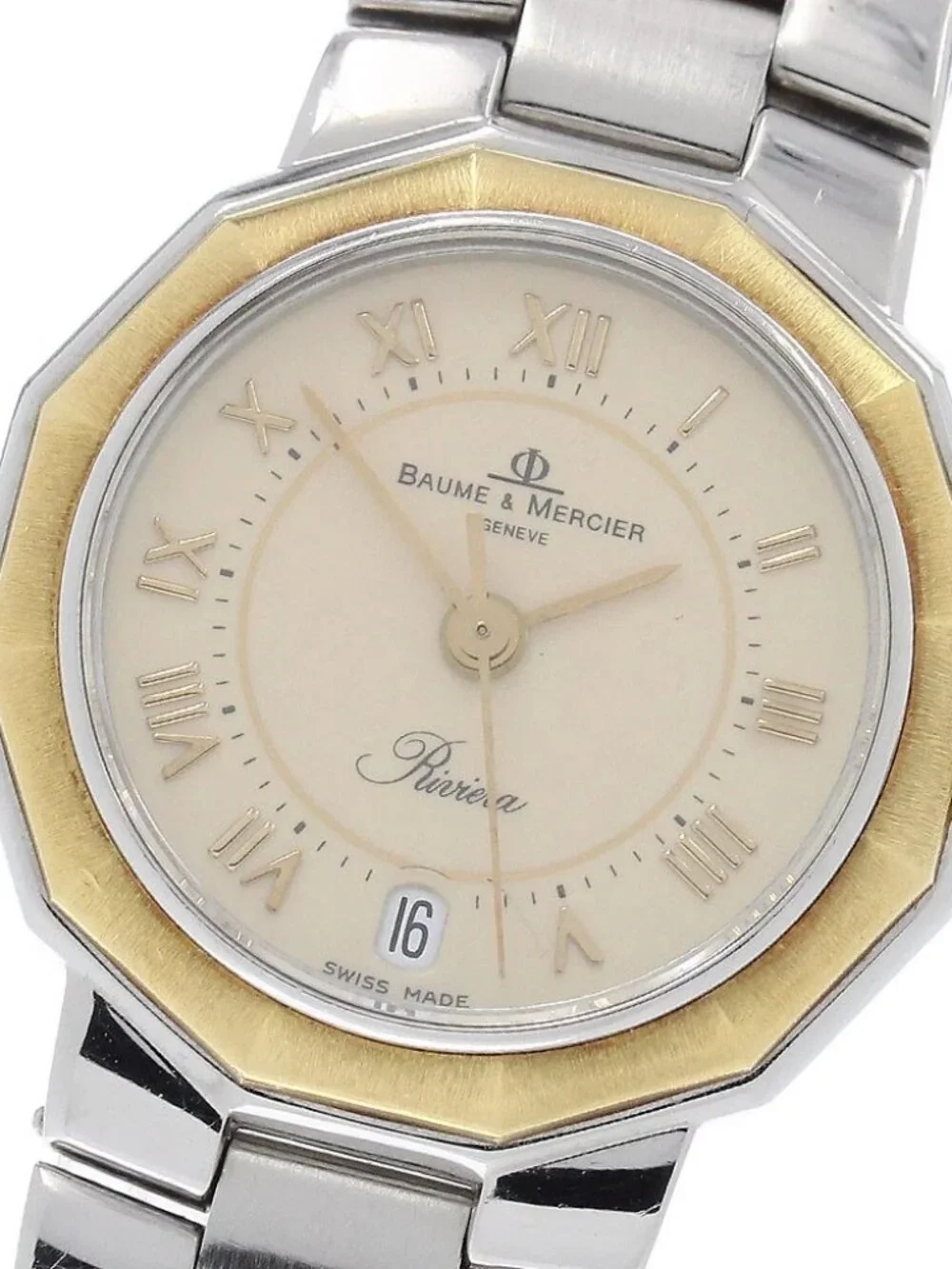 Baume & Mercier Riviera 5231.3 Date gold Dial Quartz Ladies Watch_970117